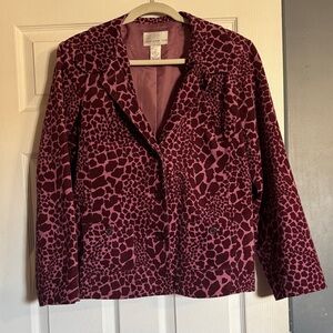 Susan Graver Giraffe Print Blazer